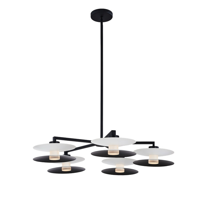Kalco 516271WMB LED Chandelier, White and Matte Black