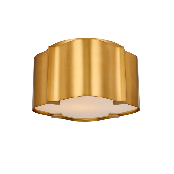 Kalco 516341WB One Light Flush Mount, Winter Brass