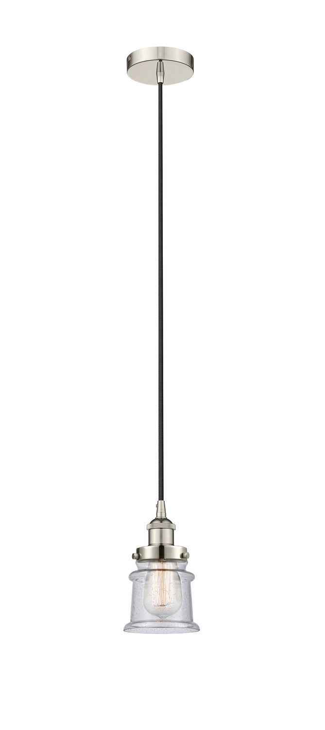 Innovations 616-1PH-PN-G184S One Light Mini Pendant, Polished Nickel