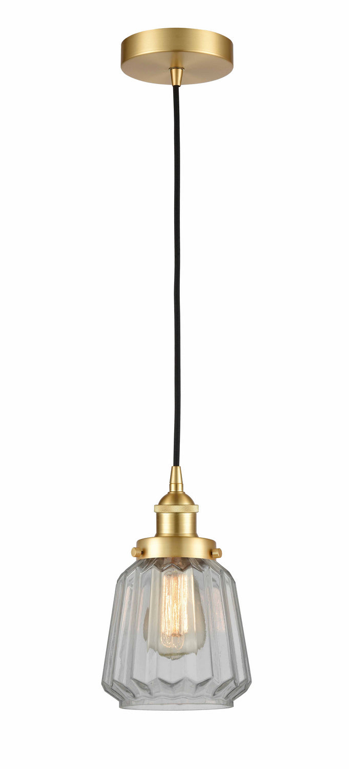 Innovations 616-1PH-SG-G142 One Light Mini Pendant, Satin Gold