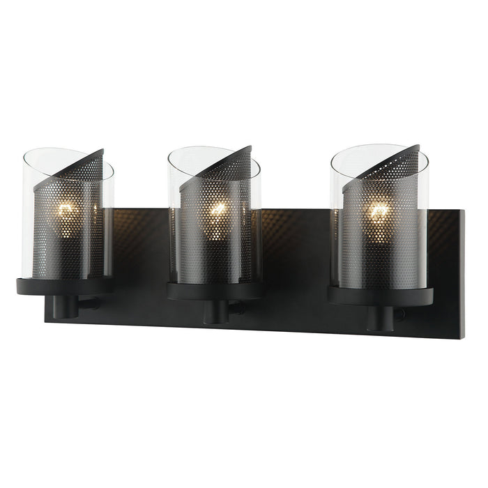 Varaluz 246B03BL Three Light Bath, Black