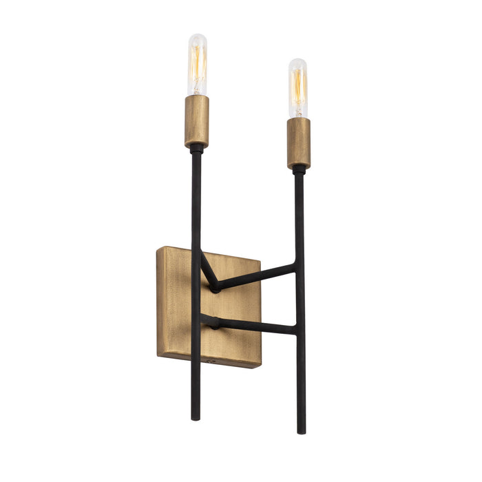 Varaluz 314W02HGCB Two Light Wall Sconce, Havana Gold/Carbon