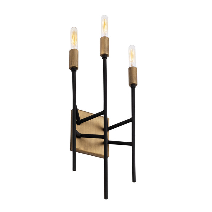 Varaluz 314W03HGCB Three Light Wall Sconce, Havana Gold/Carbon