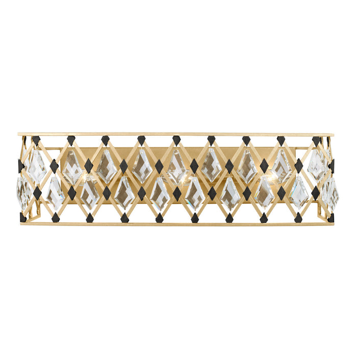 Varaluz 345B03FGMB Three Light Bath, French Gold/Matte Black