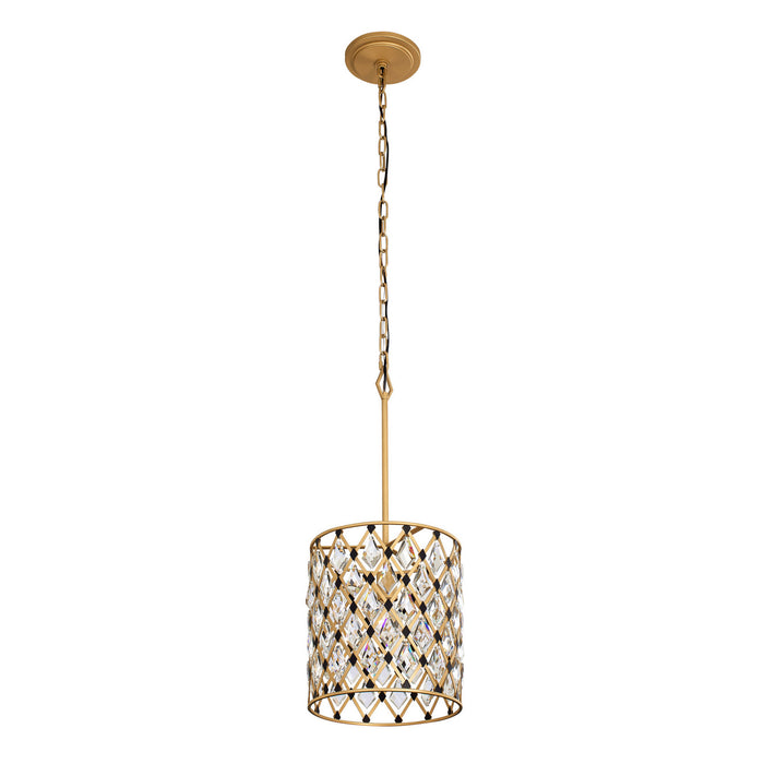 Varaluz 345P01FGMB One Light Pendant, French Gold/Matte Black