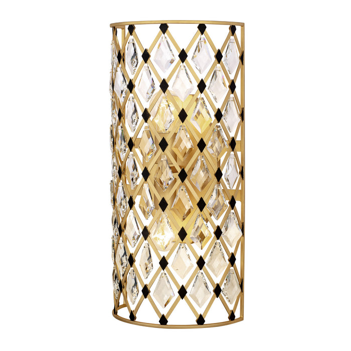 Varaluz 345W02FGMB Two Light Wall Sconce, French Gold/Matte Black