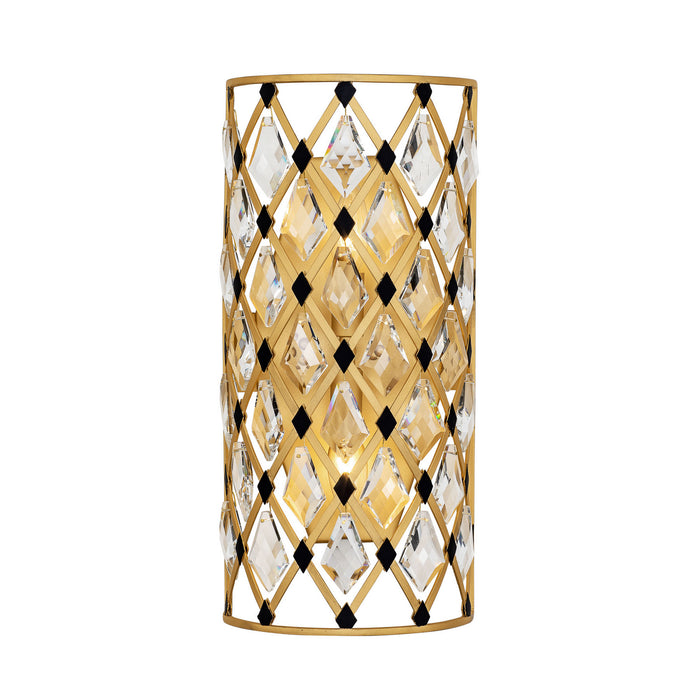 Varaluz 345W02SFGMB Two Light Wall Sconce, French Gold/Matte Black