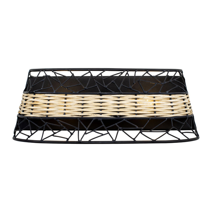 Varaluz 362B02BL Two Light Bath, Black