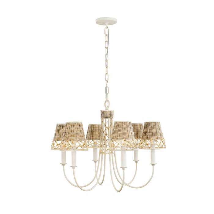 Varaluz 362C06CW Six Light Chandelier, Country White