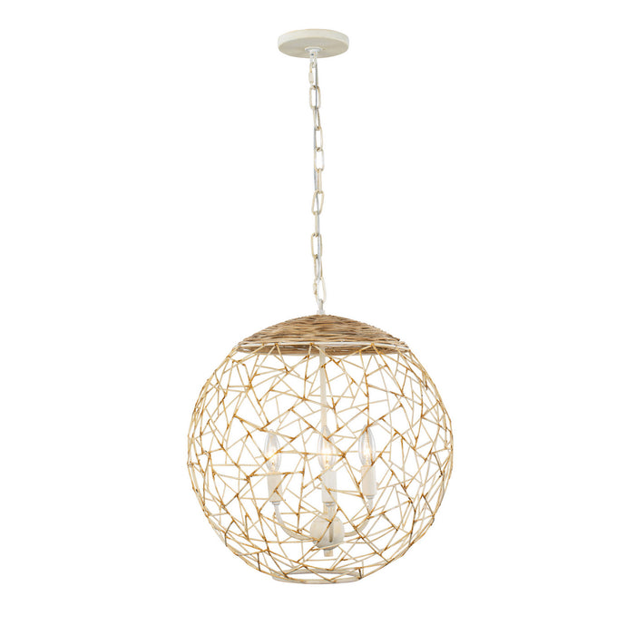 Varaluz 362P03CW Three Light Pendant, Country White