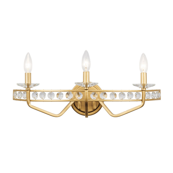 Varaluz 363B03AG Three Light Bath, Antique Gold