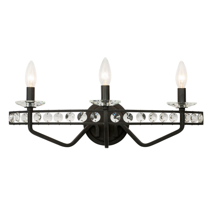 Varaluz 363B03CB Three Light Bath, Carbon