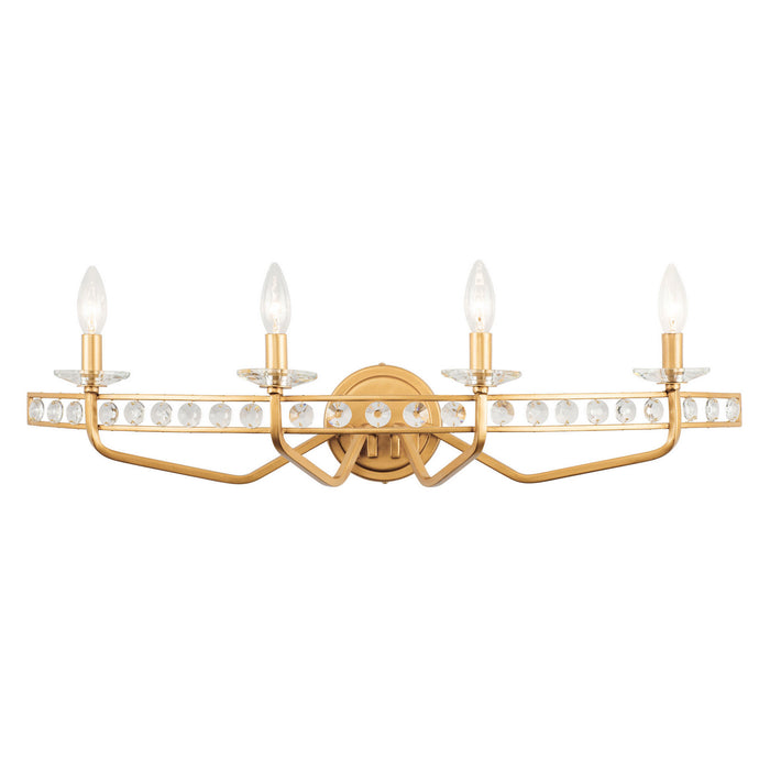 Varaluz 363B04AG Four Light Bath, Antique Gold