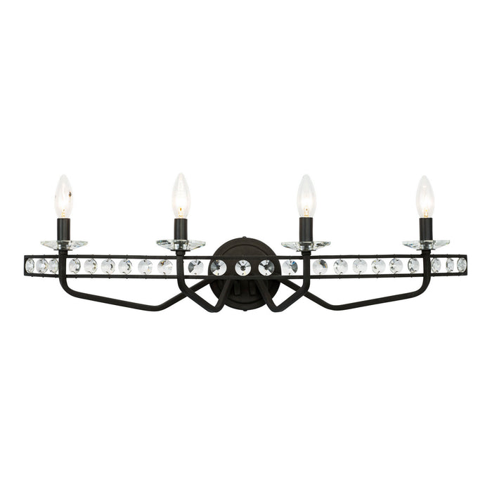 Varaluz 363B04CB Four Light Bath, Carbon