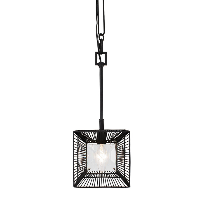 Varaluz 366M01CB One Light Mini Pendant, Carbon