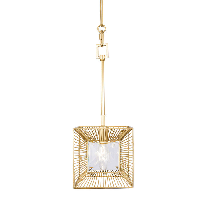 Varaluz 366M01FG One Light Mini Pendant, French Gold