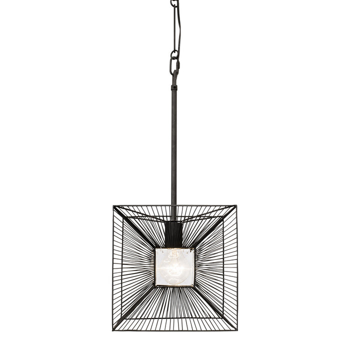 Varaluz 366P01CB One Light Pendant, Carbon