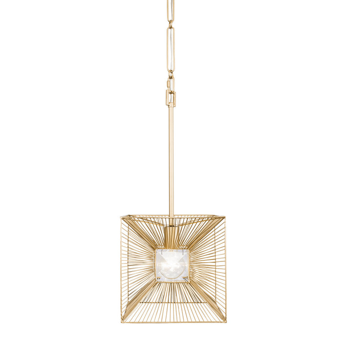 Varaluz 366P01FG One Light Pendant, French Gold