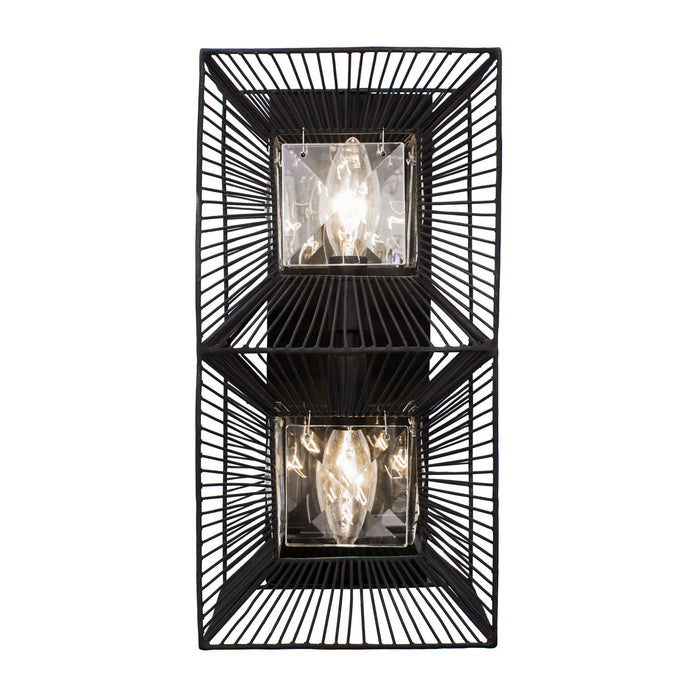 Varaluz 366W02CB Two Light Wall Sconce, Carbon