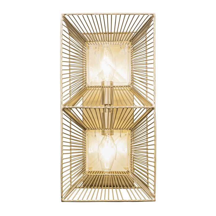 Varaluz 366W02FG Two Light Wall Sconce, French Gold