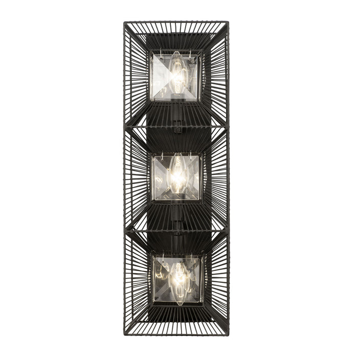 Varaluz 366W03CB Three Light Wall Sconce, Carbon