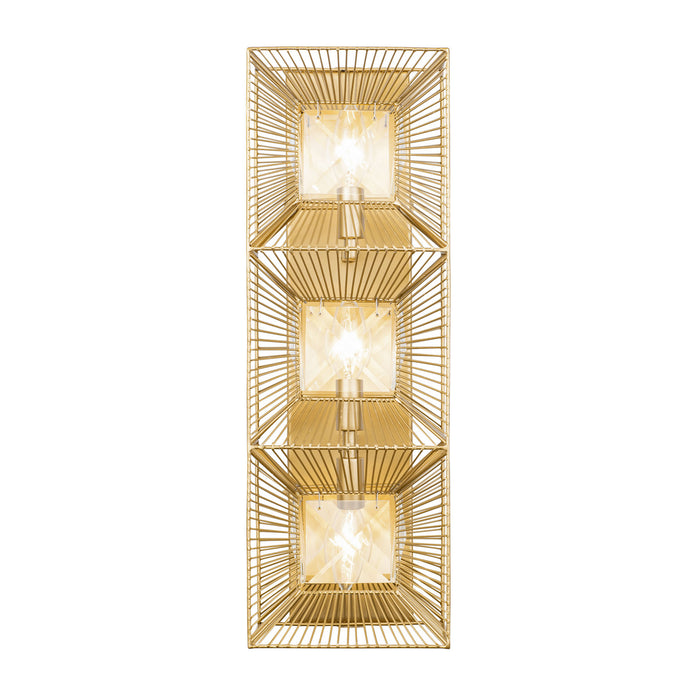 Varaluz 366W03FG Three Light Wall Sconce, French Gold