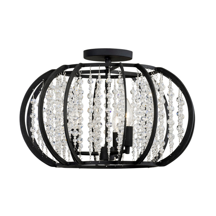Varaluz 367S03CB Three Light Semi-Flush Mount, Carbon