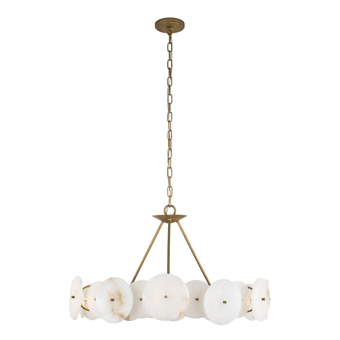 Varaluz 370C06HG Six Light Chandelier, Havana Gold