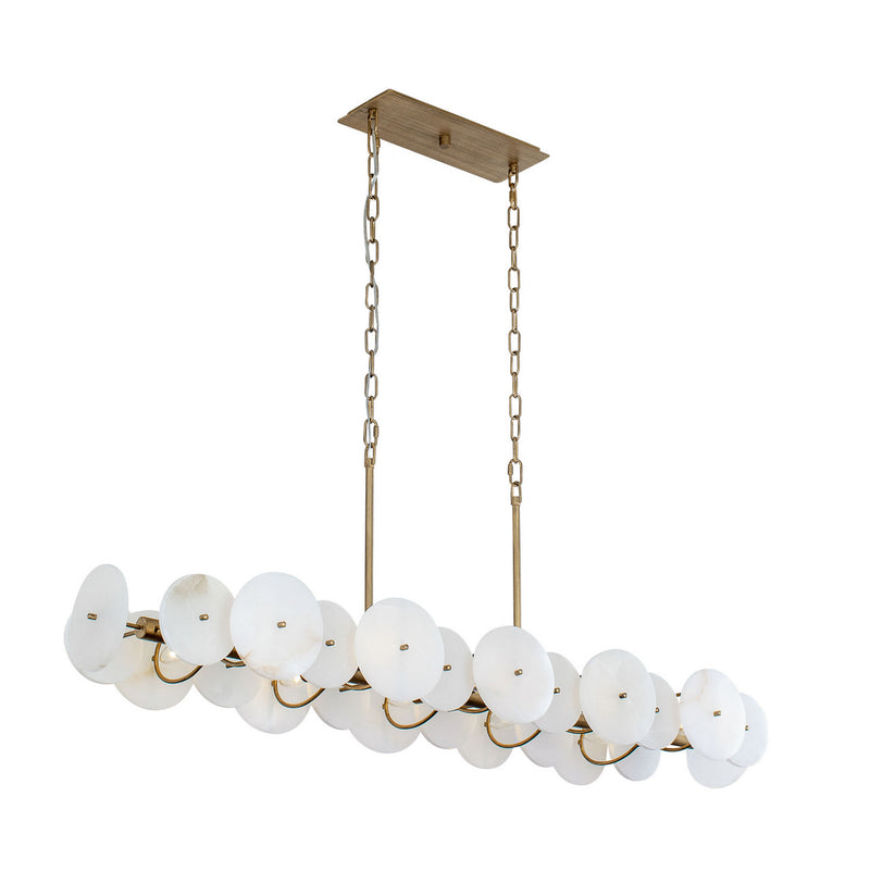 Varaluz 370N10HG Ten Light Linear Pendant, Havana Gold
