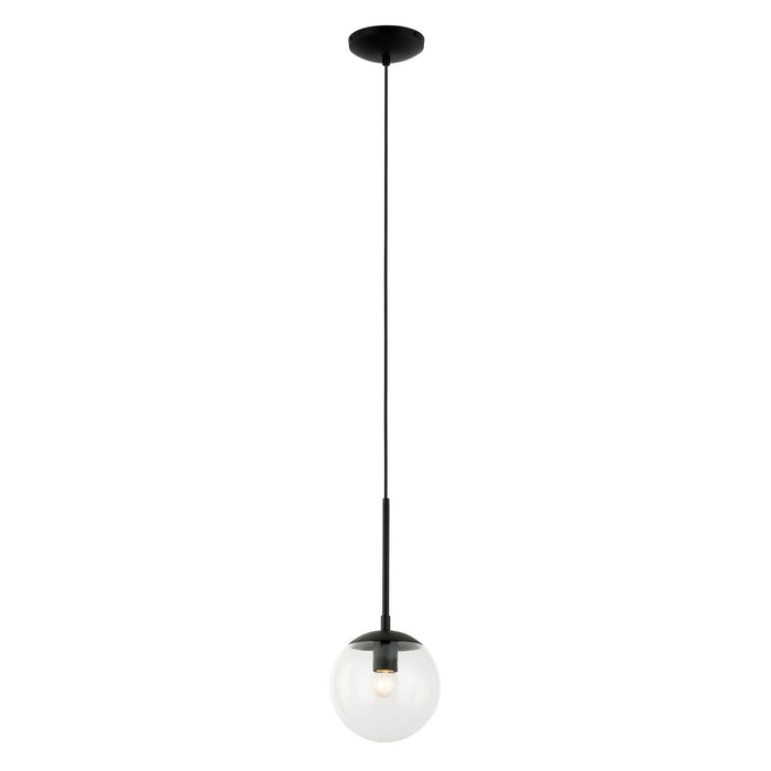 Varaluz 373M01BL One Light Mini Pendant, Black