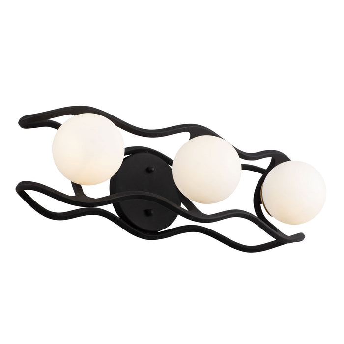 Varaluz 374B03CBFG LED Bath, Carbon/French Gold
