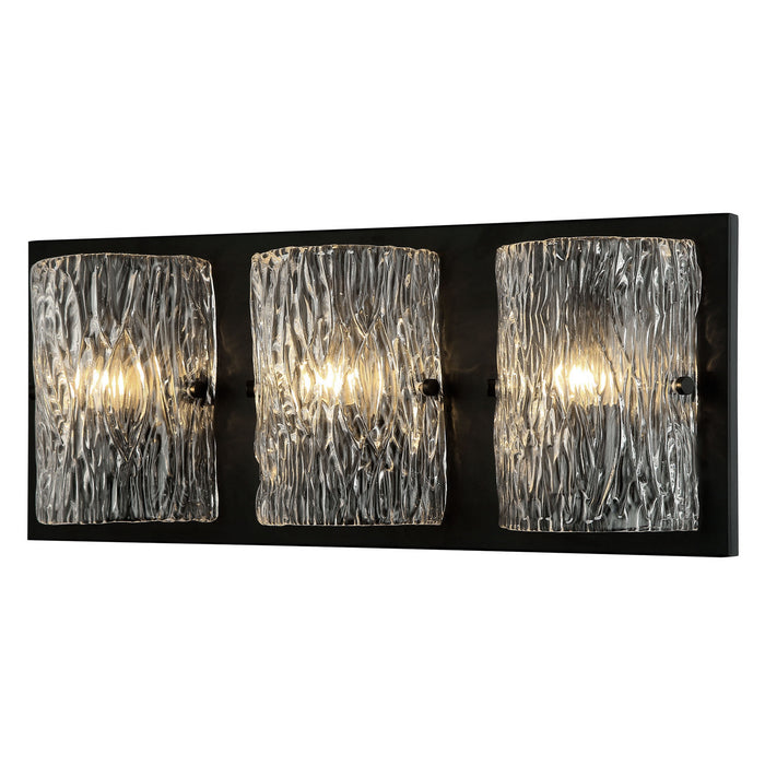 Varaluz 376B03BL Three Light Bath, Black