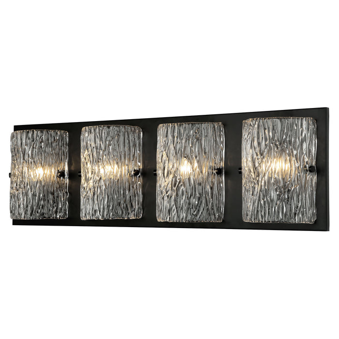 Varaluz 376B04BL Four Light Bath, Black
