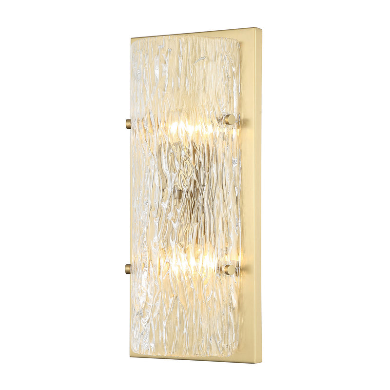 Varaluz 376W02SB Two Light Wall Sconce, Satin Brass
