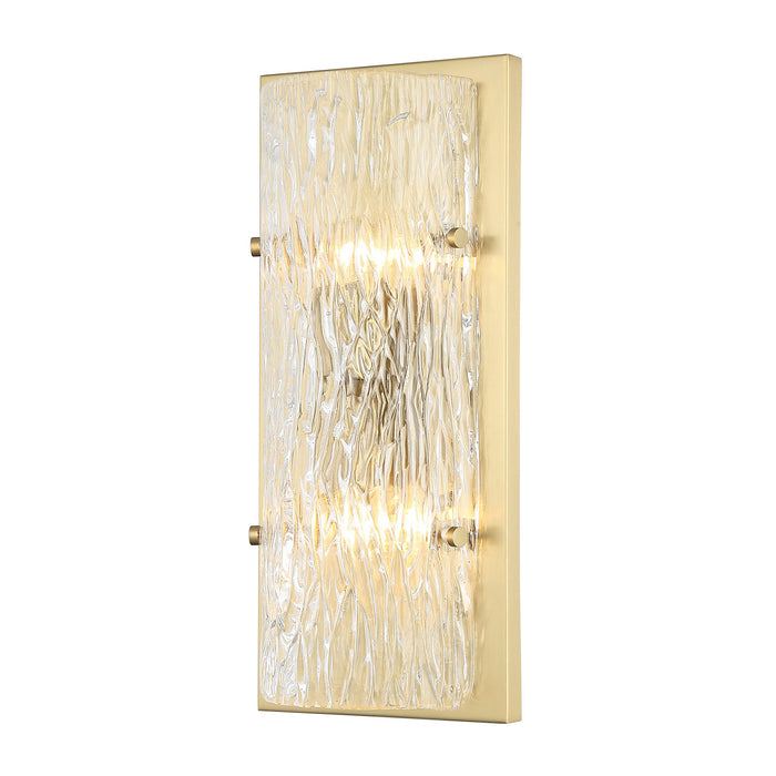 Varaluz 376W02SB Two Light Wall Sconce, Satin Brass