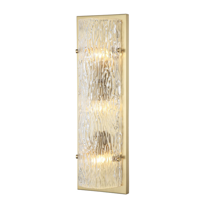 Varaluz 376W03SB Three Light Wall Sconce, Satin Brass