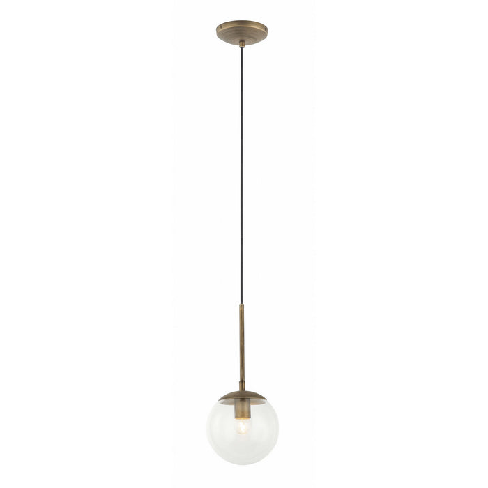 Varaluz 612740 One Light Mini Pendant, Antique Brass