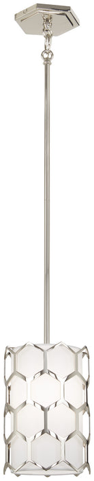 George Kovacs P1891-613 One Light Mini Pendant, Polished Nickel