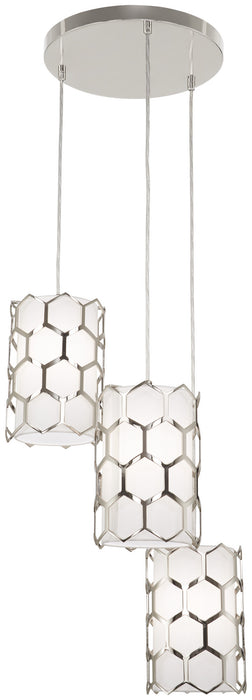 George Kovacs P1893-613 Three Light Pendant, Polished Nickel