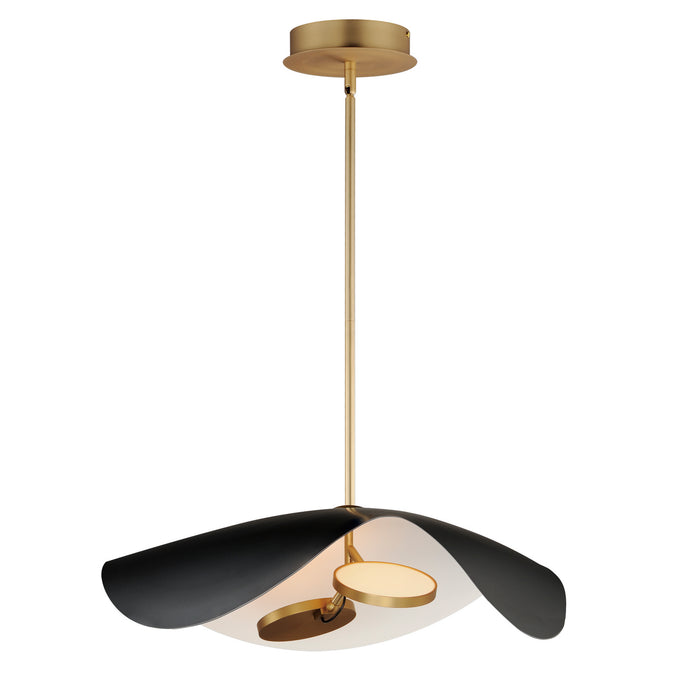 ET2 E24966-WTBKGLD LED Pendant, Black / Gold