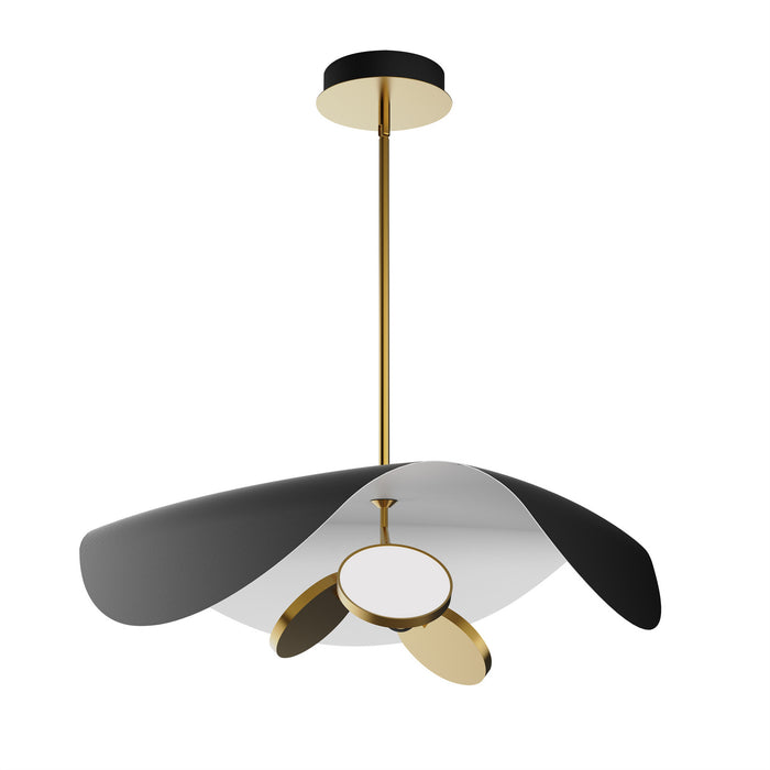ET2 E24968-WTBKGLD LED Pendant, Black / Gold