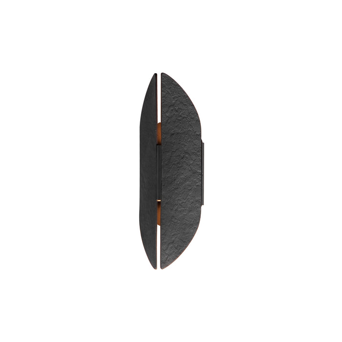ET2 E30142-BKAB LED Outdoor Wall Sconce, Black / Antique Brass