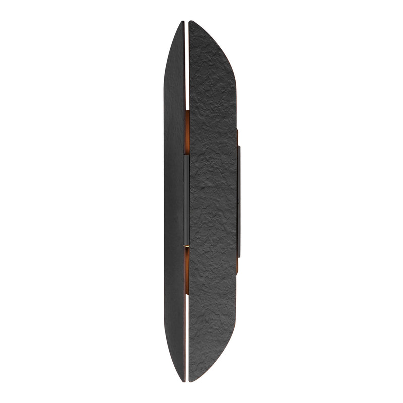 ET2 E30146-BKAB LED Outdoor Wall Sconce, Black / Antique Brass