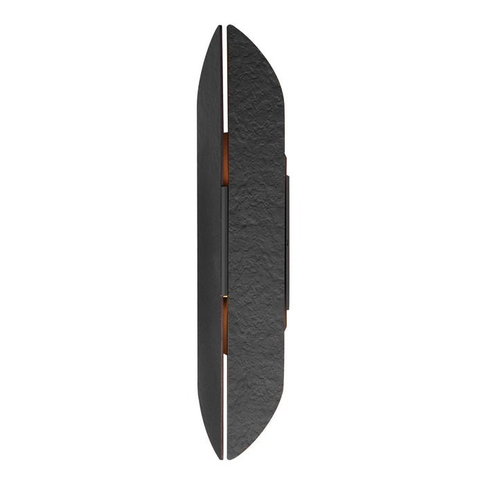 ET2 E30146-BKAB LED Outdoor Wall Sconce, Black / Antique Brass
