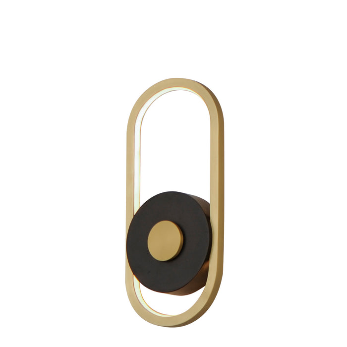 ET2 E42102-BKGLD LED Outdoor Wall Sconce, Black / Gold