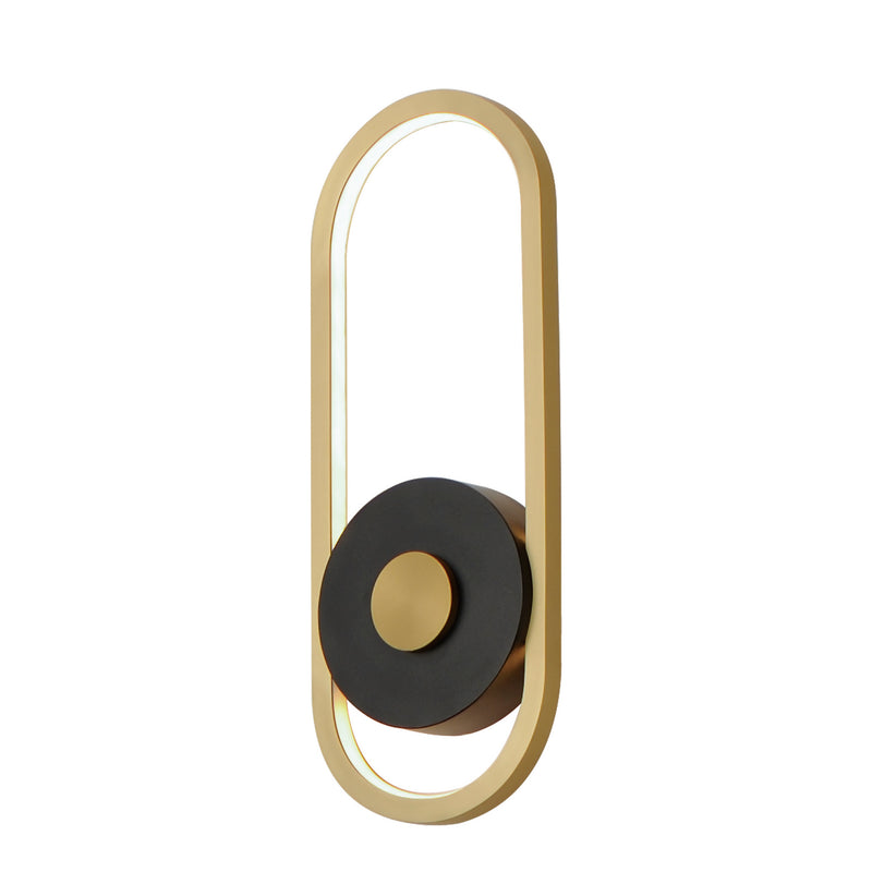 ET2 E42104-BKGLD LED Outdoor Wall Sconce, Black / Gold