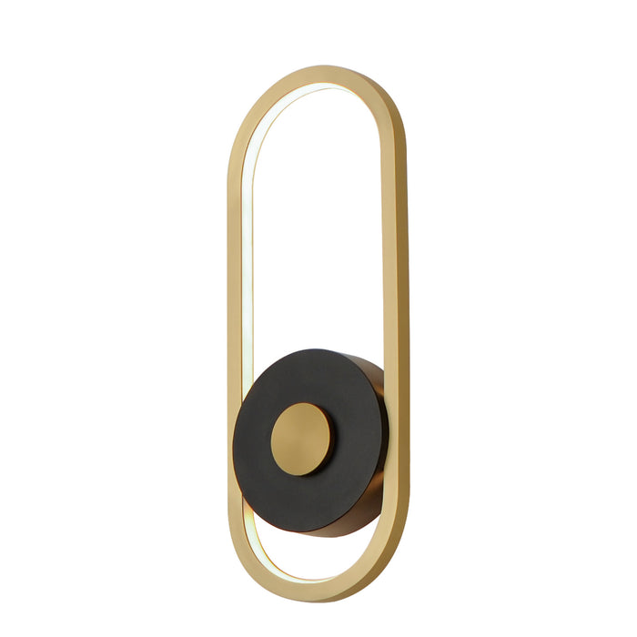 ET2 E42104-BKGLD LED Outdoor Wall Sconce, Black / Gold