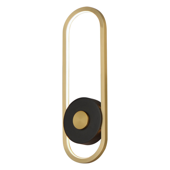 ET2 E42106-BKGLD LED Outdoor Wall Sconce, Black / Gold
