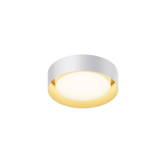 ET2 E51010-WTGLD LED Flush Mount, White/Gold