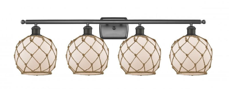 Innovations 516-4W-OB-G121-8RB Four Light Bath Vanity, Oil Rubbed Bronze